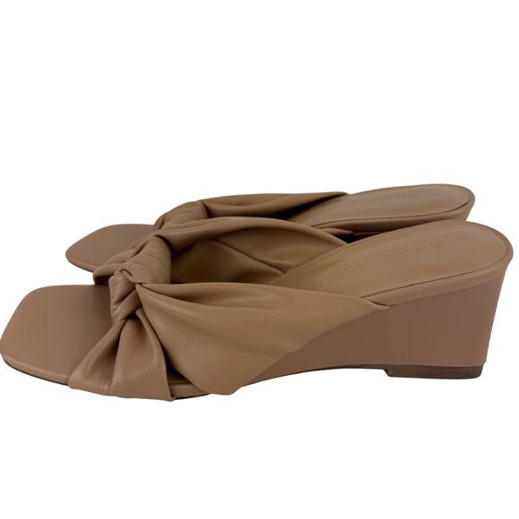 ANNE KLEIN IFLEX GARTH SLIP ON WEDGE SANDALS IN TAN NWOB‎ WOMEN'S SIZE 8M - Picture 6 of 11